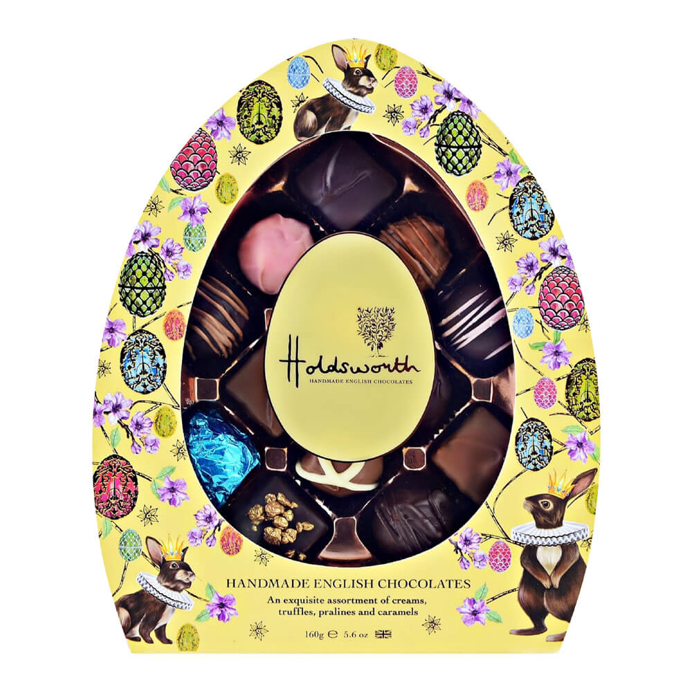 Holdsworth Luxury Egg Shaped Easter Gift Box Assorted Chocolates 160g